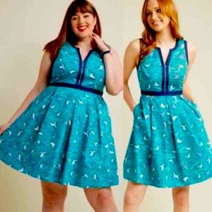 NWOT!!! Modcloth Seagulls Fit and Flare Dress Size Medium 🌊
